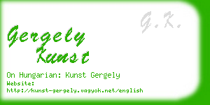 gergely kunst business card
